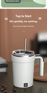 New smart temperature-measuring magnetic automatic stirring cup, electric portable coffee cup, milkshake cup, sports and fitness