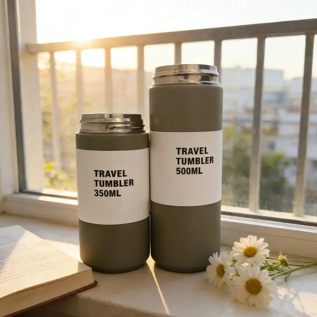 Travel Tumbler Thermos Mug 350/500ML Stainless Steel Double Wall Tea Coffee Vacuum Flask