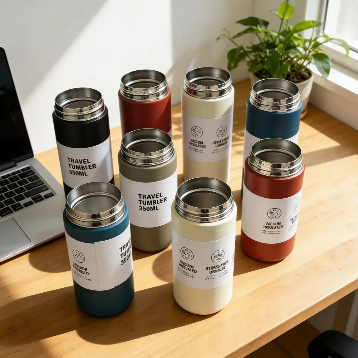 Travel Tumbler Thermos Mug 350/500ML Stainless Steel Double Wall Tea Coffee Vacuum Flask