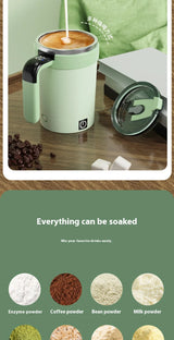 New smart temperature-measuring magnetic automatic stirring cup, electric portable coffee cup, milkshake cup, sports and fitness