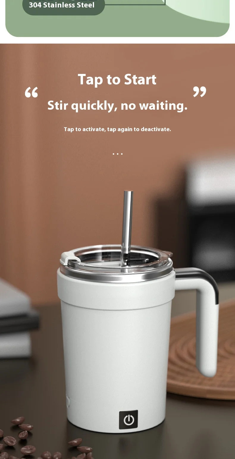 New smart temperature-measuring magnetic automatic stirring cup, electric portable coffee cup, milkshake cup, sports and fitness