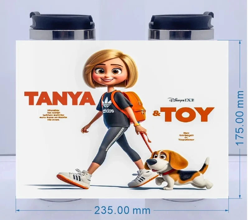 DIY 450ML Coffee Cup Customized Print with Your LOGO PHOTO Name TEXT Thermos Tumbler for Office Drink Water Keep Cold and Hot