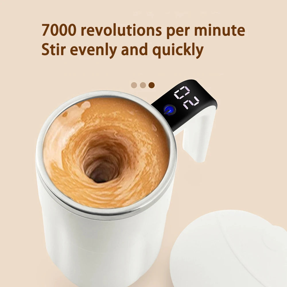 380ML Coffee Cups Electric Automatic Stirring Mug Rechargeable 304 Stainless Steel Mixer Drinkware Touch Magnetic Tea Cup Gifts