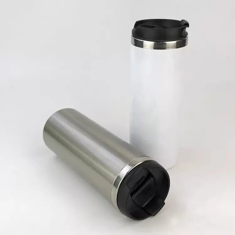 DIY 450ML Coffee Cup Customized Print with Your LOGO PHOTO Name TEXT Thermos Tumbler for Office Drink Water Keep Cold and Hot