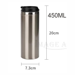 DIY 450ML Coffee Cup Customized Print with Your LOGO PHOTO Name TEXT Thermos Tumbler for Office Drink Water Keep Cold and Hot