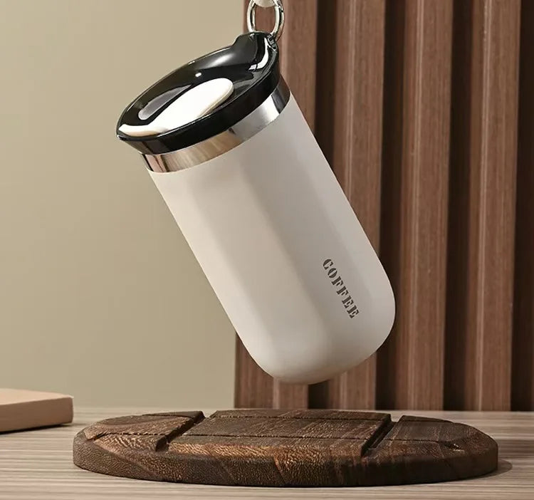 Vacuum Coffee Tumbler 350ml, Stainless Steel Thermal Mug, Leakproof with Handle for Travel water term Thermo bottle thermos cup