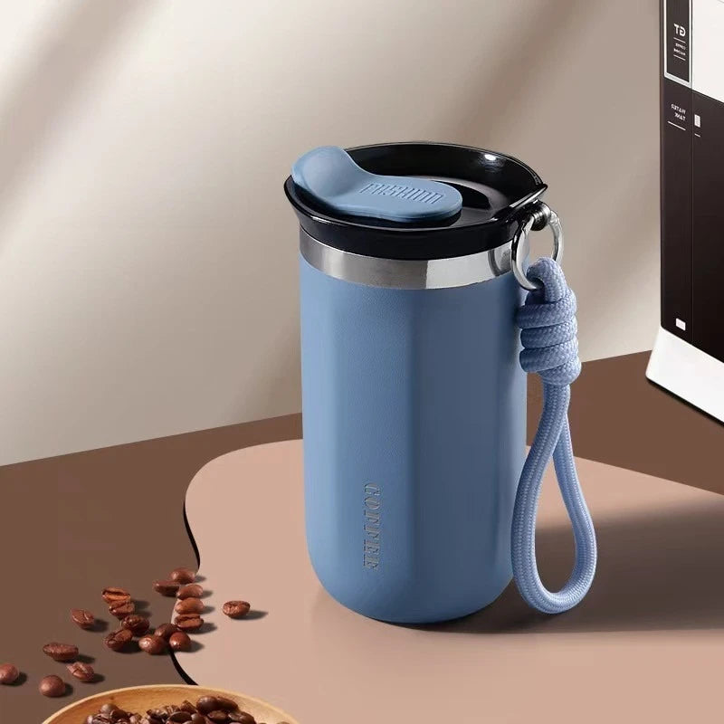 Vacuum Coffee Tumbler 350ml, Stainless Steel Thermal Mug, Leakproof with Handle for Travel water term Thermo bottle thermos cup